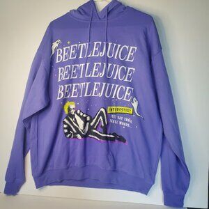 Beetlejuice Hoodie, Purple Lightweight Soft, Size XL, Hybrid Apparel, NWOT
